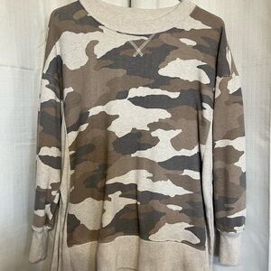 Camouflage Print Sweatshirt